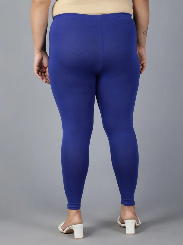 Blue_Solid_Plus_Size_Ankle_Length_Ethnic_Wear_Legging_For_Women