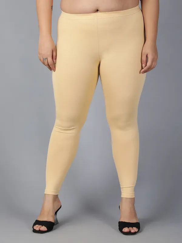 Skin_Solid_Plus_Size_Ankle_Length_Ethnic_Wear_Legging_For_Women