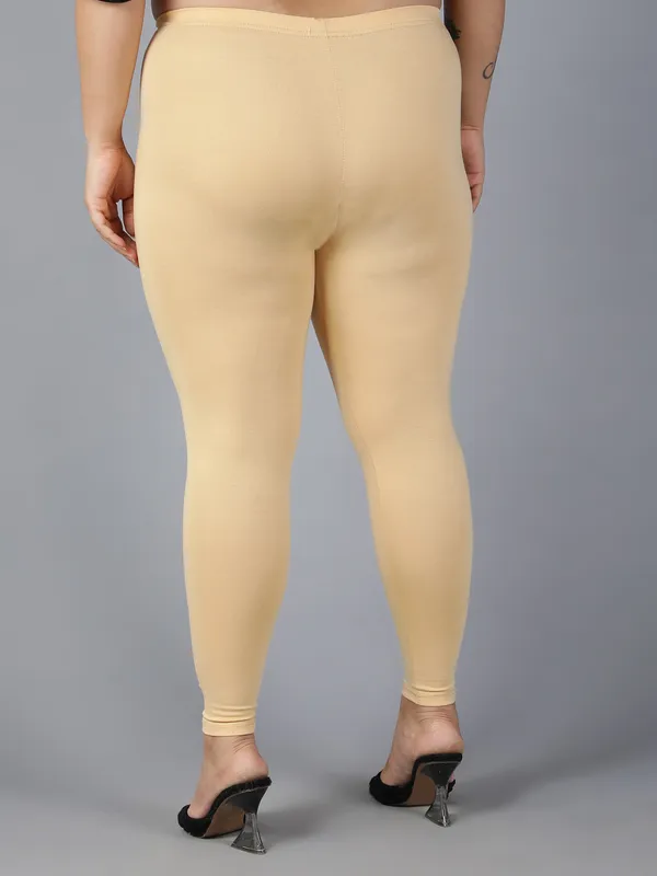 Skin_Solid_Plus_Size_Ankle_Length_Ethnic_Wear_Legging_For_Women