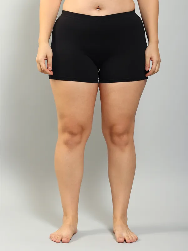 Black_&_White_Plus_Size_Solid_Tights_For_Women_(Pack_Of_2)