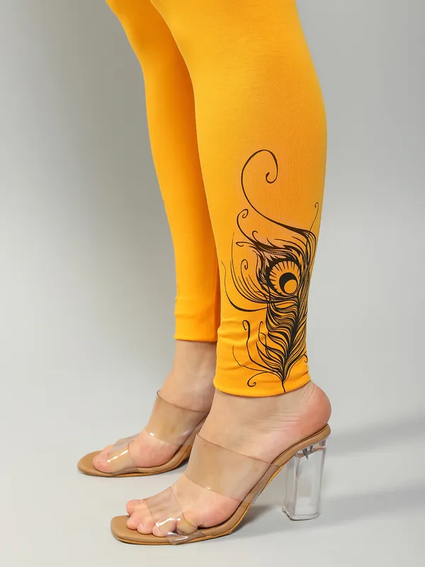 Yellow_Bottom_Printed_Plus_Size_Ankle_Length_Ethnic_Wear_Legging_For_Women