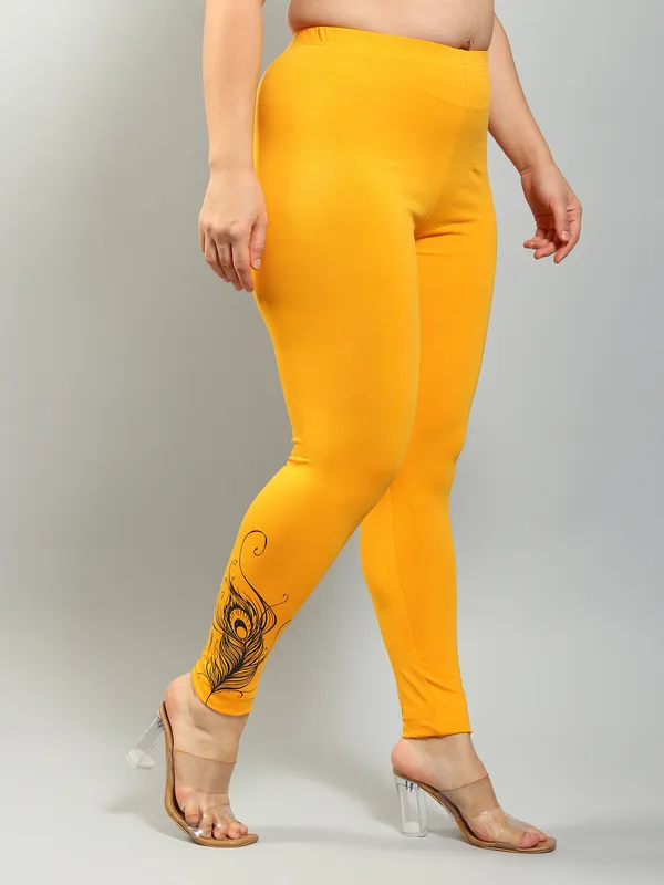 Yellow_Bottom_Printed_Plus_Size_Ankle_Length_Ethnic_Wear_Legging_For_Women