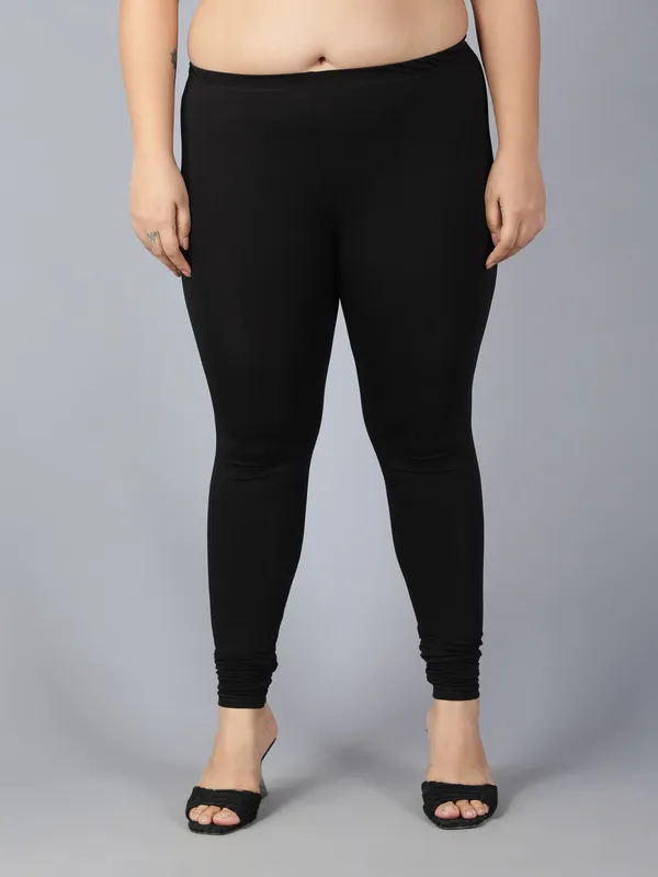 Black_Solid_Plus_Size_Churidar_Ethnic_Wear_Legging_For_Women