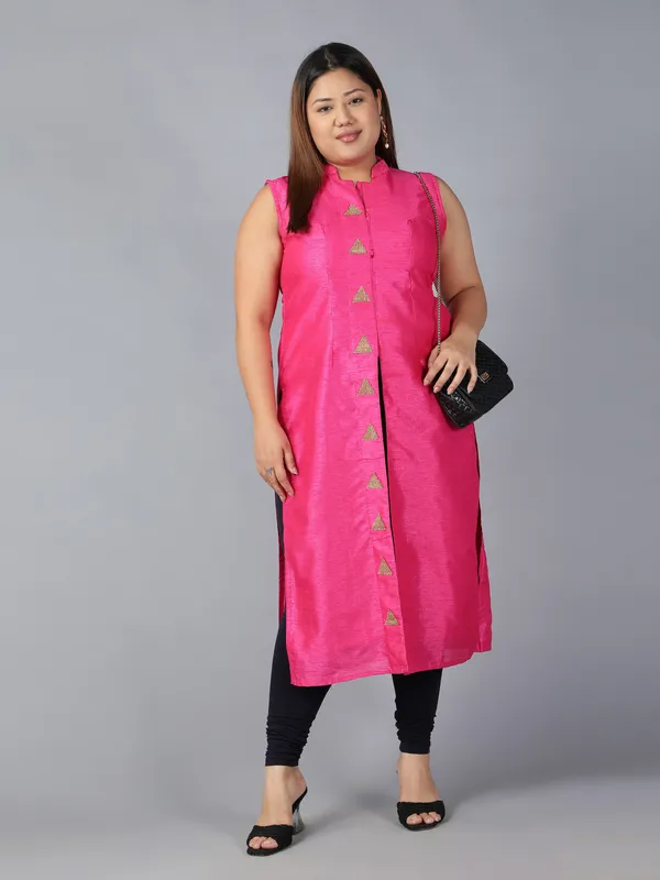 Navy_Blue_Solid_Plus_Size_Churidar_Ethnic_Wear_Legging_For_Women