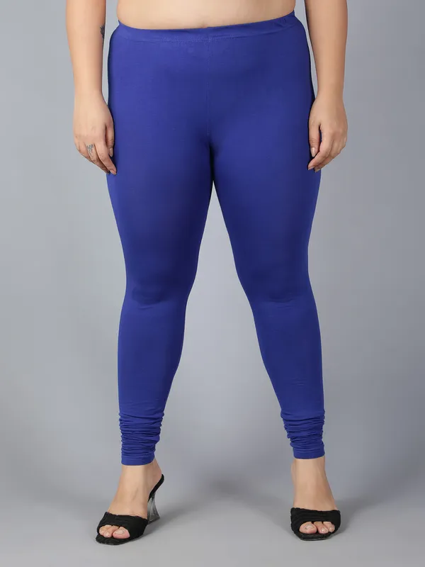 Blue_Solid_Plus_Size_Churidar_Ethnic_Wear_Legging_For_Women