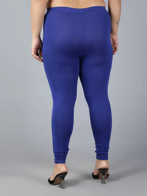 Blue_Solid_Plus_Size_Churidar_Ethnic_Wear_Legging_For_Women