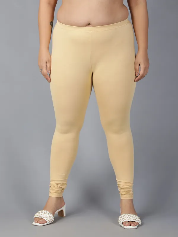 Skin_Solid_Plus_Size_Churidar_Ethnic_Wear_Legging_For_Women