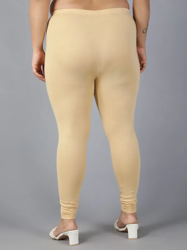 Skin_Solid_Plus_Size_Churidar_Ethnic_Wear_Legging_For_Women