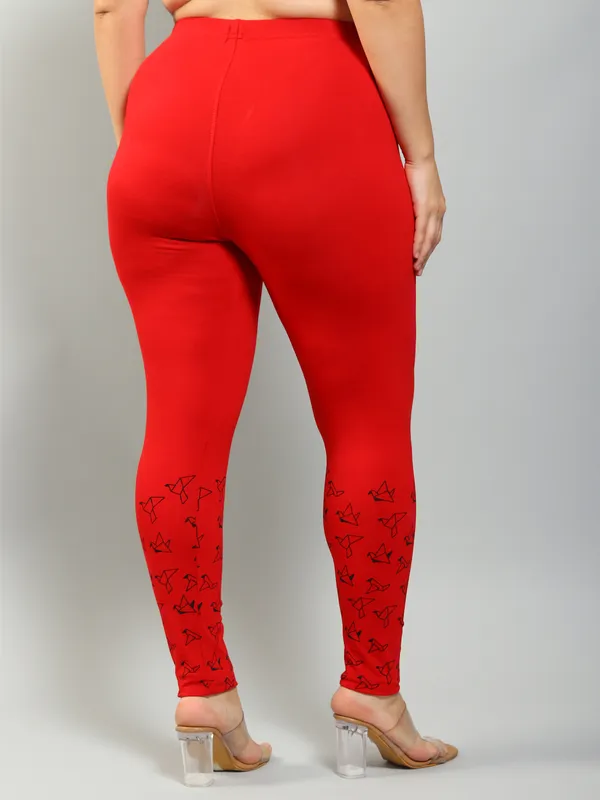 Red_Solid_Plus_Size_Ankle_Length_Ethnic_Wear_Legging_For_Women
