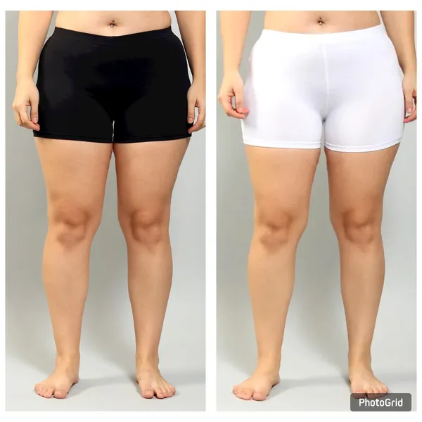 Black_&_White_Plus_Size_Solid_Tights_For_Women_(Pack_Of_2)