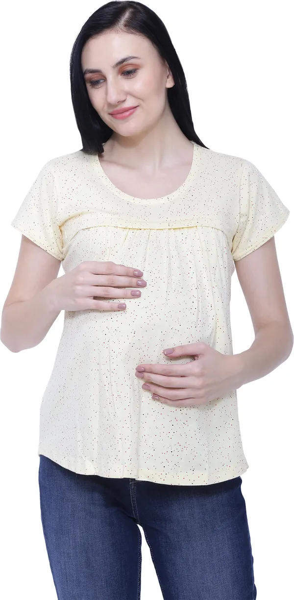 Cream_Cotton_Casual_Printed_Top_For_Women