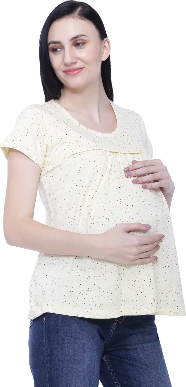 Cream_Cotton_Casual_Printed_Top_For_Women