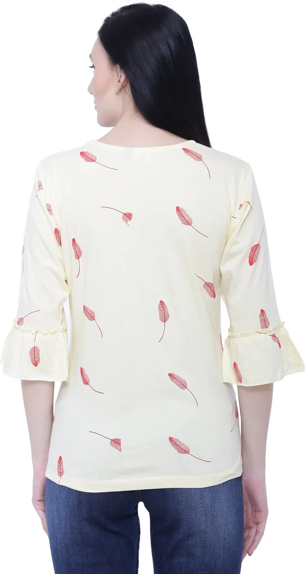 Cream_Cotton_Casual_Printed_Top_For_Women