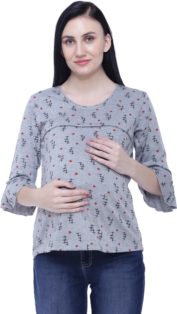 Grey_Cotton_Casual_Printed_Top_For_Women
