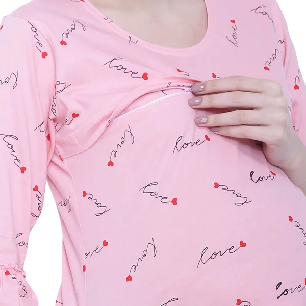 Pink_Cotton_Casual_Printed_Top_For_Women