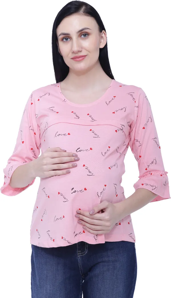Pink_Cotton_Casual_Printed_Top_For_Women