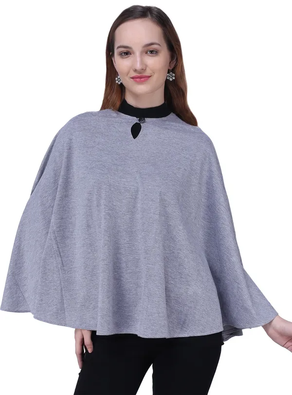 Grey_Plain_100%_Natural_Bio-Wash_Ultrasoft_Cotton_Breastfeeding_Cover_For_Mother_And_Nursing