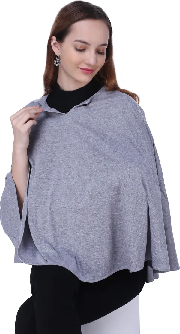 Grey_Plain_100%_Natural_Bio-Wash_Ultrasoft_Cotton_Breastfeeding_Cover_For_Mother_And_Nursing