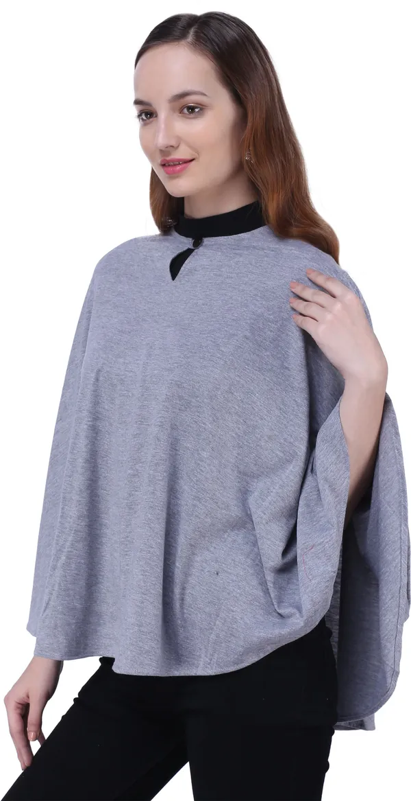 Grey_Plain_100%_Natural_Bio-Wash_Ultrasoft_Cotton_Breastfeeding_Cover_For_Mother_And_Nursing
