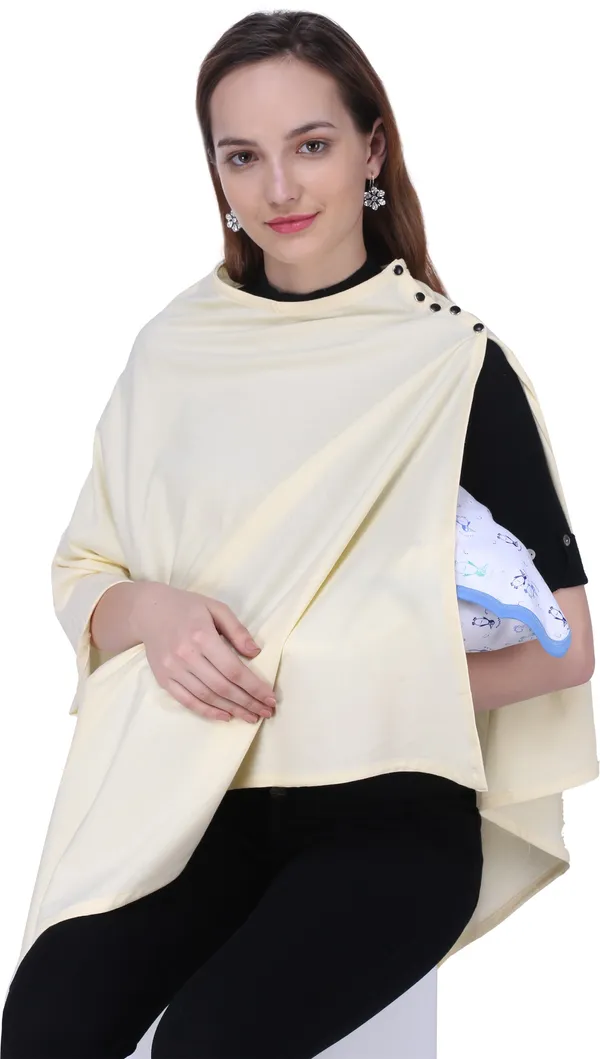 Cream_Plain_100%_Natural_Bio-Wash_Ultrasoft_Cotton_Breastfeeding_Cover_For_Mother_And_Nursing