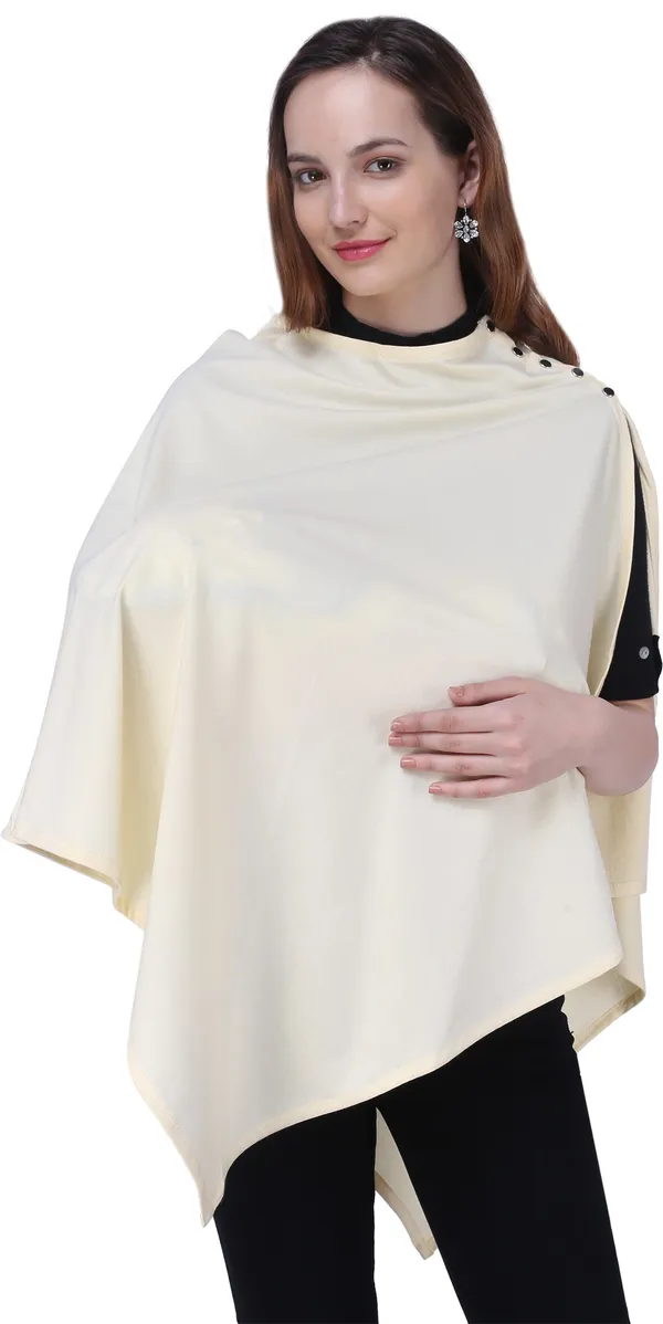 Cream_Plain_100%_Natural_Bio-Wash_Ultrasoft_Cotton_Breastfeeding_Cover_For_Mother_And_Nursing
