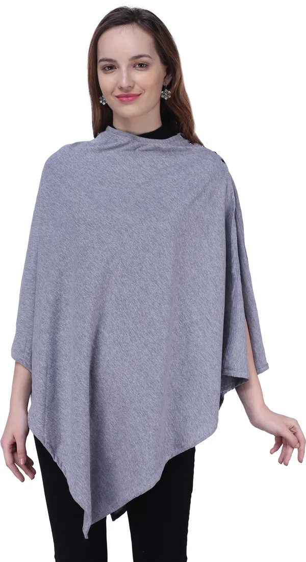 Grey_Plain_100%_Natural_Bio-Wash_Ultrasoft_Cotton_Breastfeeding_Cover_For_Mother_And_Nursing