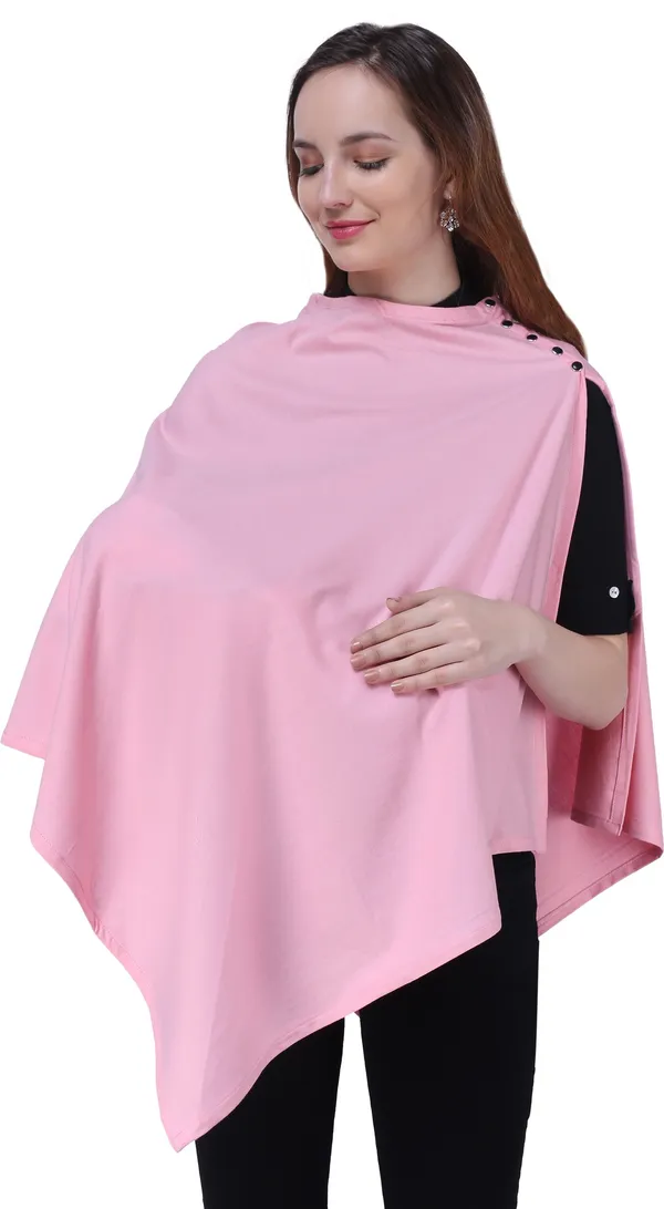 Pink_Plain_100%_Natural_Bio-Wash_Ultrasoft_Cotton_Breastfeeding_Cover_For_Mother_And_Nursing