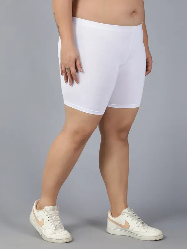 White_&_Black_Plus_Size_Solid_Tights_For_Women_(Pack_Of_2)