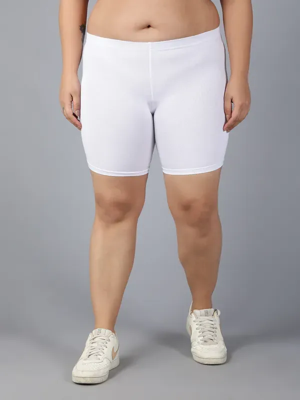 White_&_Black_Plus_Size_Solid_Tights_For_Women_(Pack_Of_2)