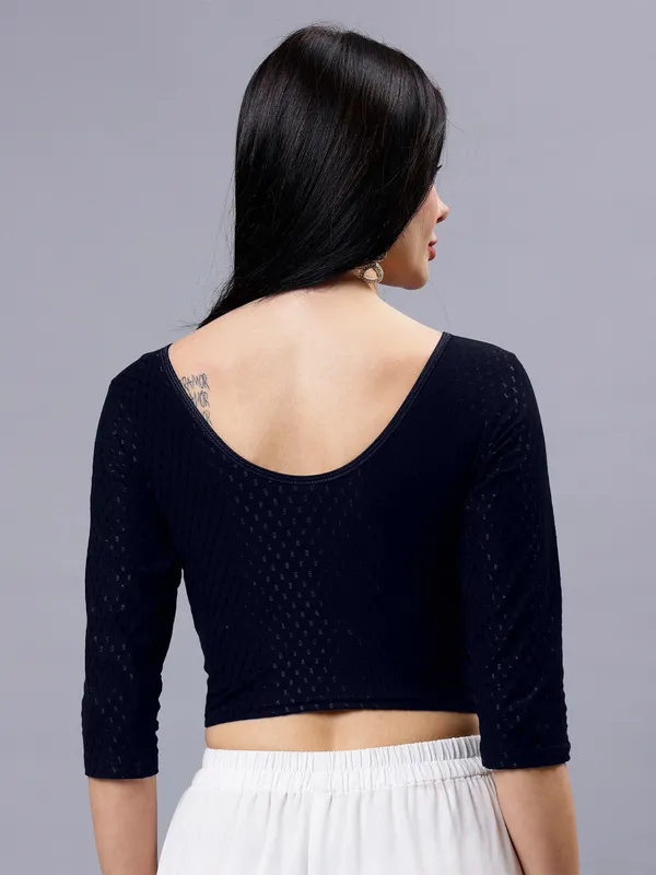 Navy_Blue_Plus_Size_Full_Sleeve_Blouse_For_Women