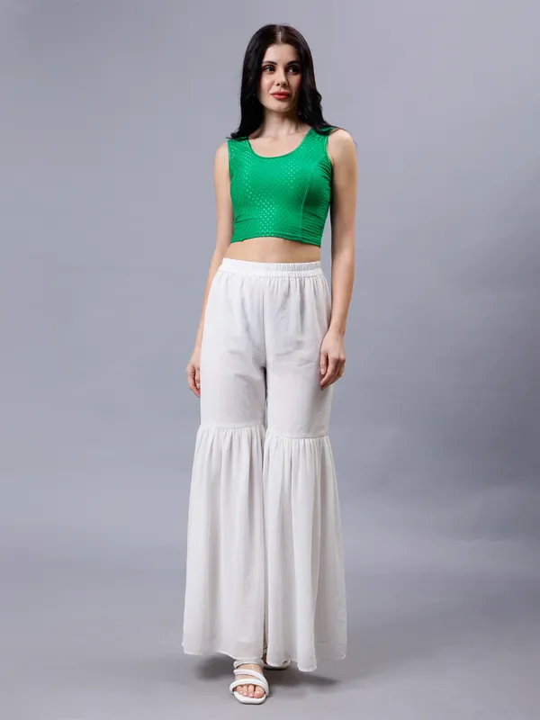 Green_Plus_Size_Sleeveless_Blouse_For_Women