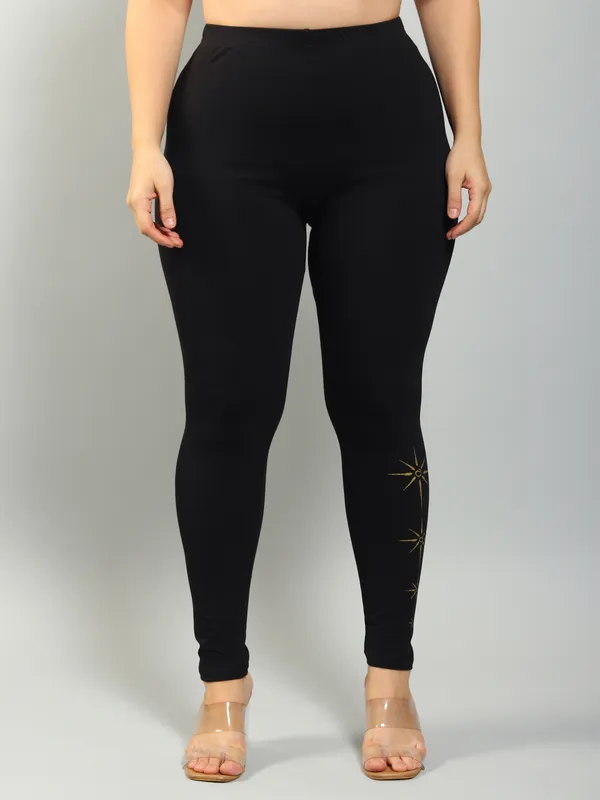 Black_Solid_Plus_Size_Ankle_Length_Ethnic_Wear_Legging_For_Women