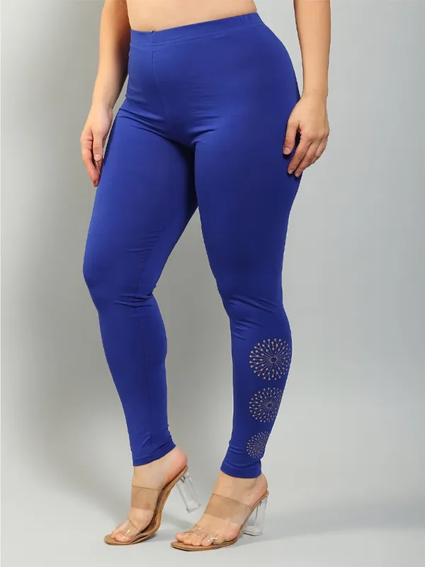 Blue_Solid_Plus_Size_Ankle_Length_Ethnic_Wear_Legging_For_Women
