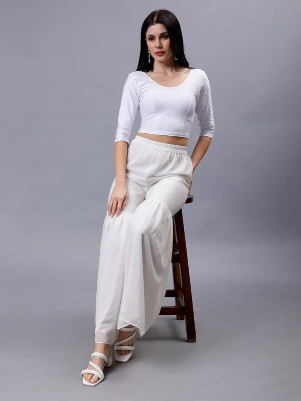 White_Plus_Size_Full_Sleeve_Blouse_For_Women