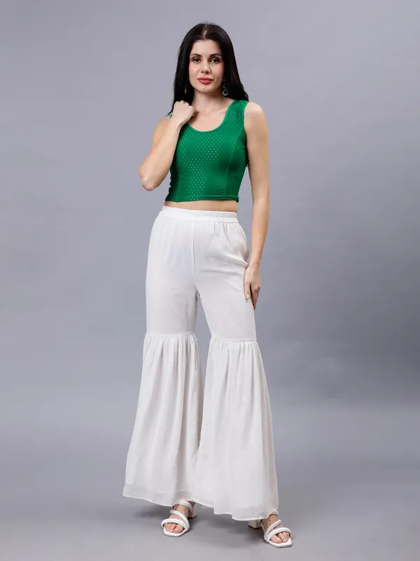 Dark_Green_Plus_Size_Sleeveless_Blouse_For_Women