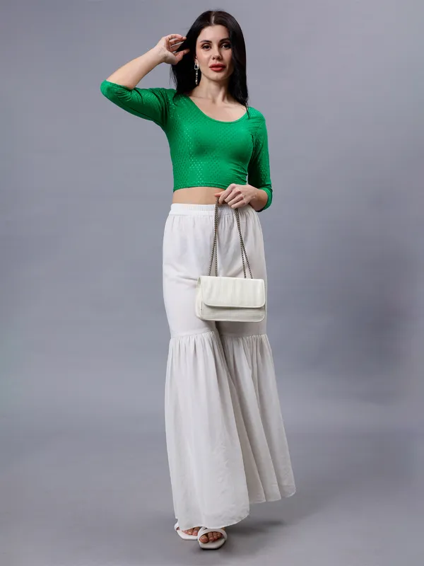 Green_Plus_Size_Full_Sleeve_Blouse_For_Women