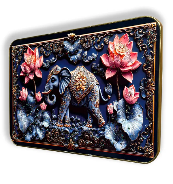 3D_Elephant_With_Floral_Crystal_Embossed_Painting_For_Home_Decor_Living_Room_Wall_Decoration
