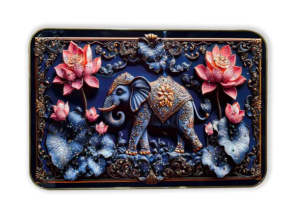 3D_Elephant_With_Floral_Crystal_Embossed_Painting_For_Home_Decor_Living_Room_Wall_Decoration