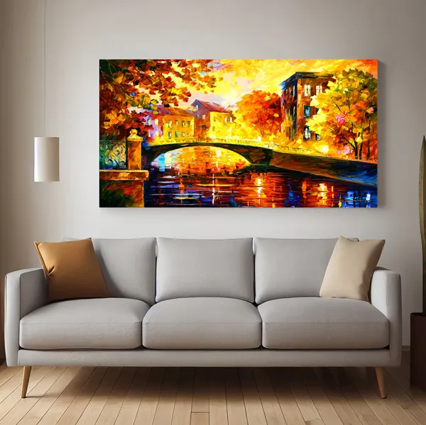 Old_Bridge_Canvas_Wall_Painting_For_Home_Decor_Living_Room_Wall_Decoration_Fitted_With_Wooden_Frame