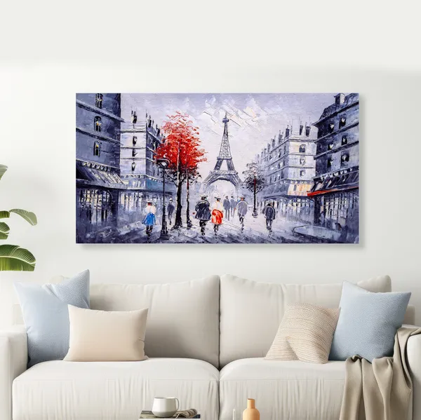 Classic_Pairs_Street_Eiffel_Tower_Canvas_Wall_Painting_With_Frame_For_Home_Decor_Living_Room_Wall_Decoration_Fitted_With_Wooden_Frame