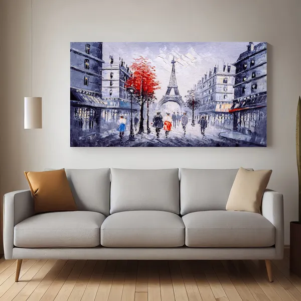 Classic_Pairs_Street_Eiffel_Tower_Canvas_Wall_Painting_With_Frame_For_Home_Decor_Living_Room_Wall_Decoration_Fitted_With_Wooden_Frame