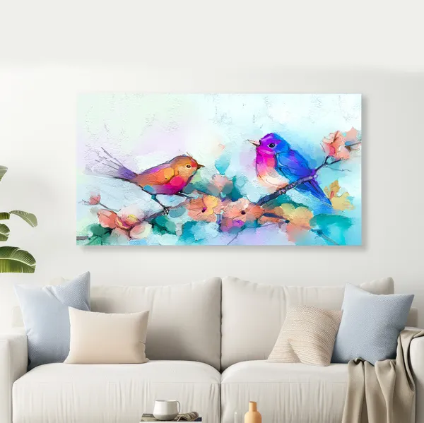 Flowers_&_Birds_Canvas_Wall_Painting_For_Home_Decor_Living_Room_Wall_Decoration_Fitted_With_Wooden_Frame