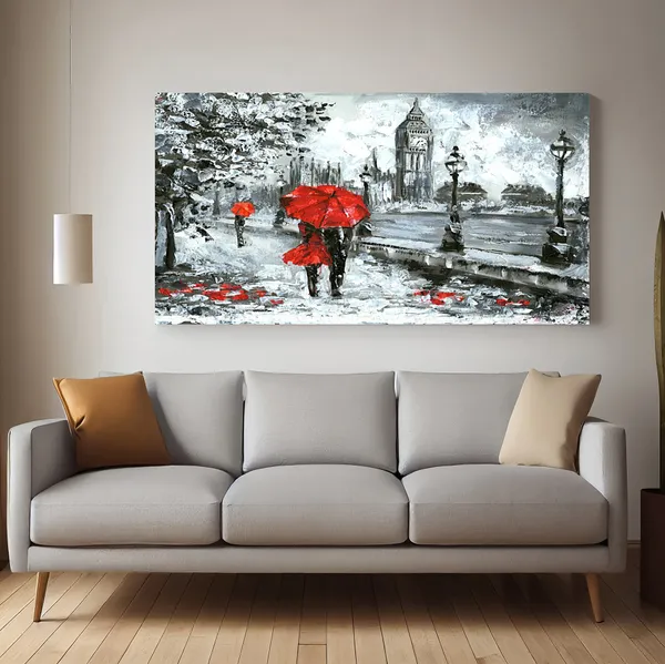 Couple_Walk_In_Forest_Canvas_Wall_Painting_For_Home_Decor_Living_Room_Wall_Decoration_Fitted_With_Wooden_Frame