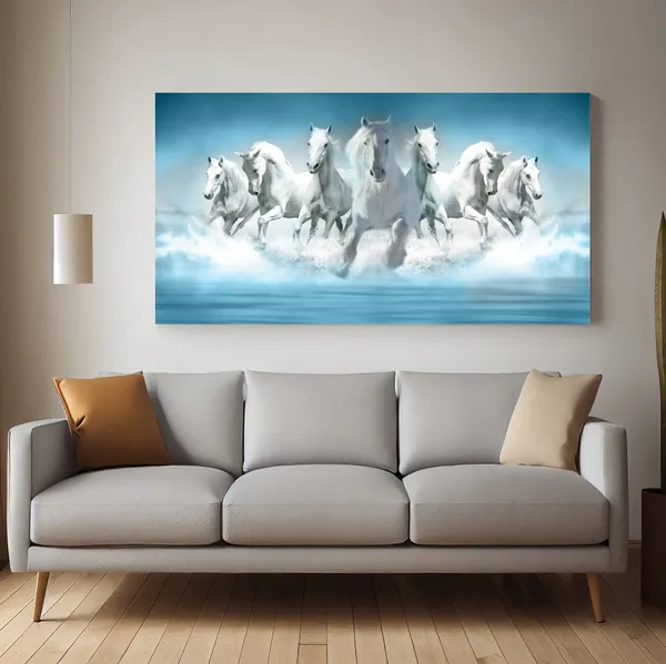 Seven_White_Running_Horses_Canvas_Wall_Painting_For_Home_Decor_Living_Room_Wall_Decoration_Fitted_With_Wooden_Frame