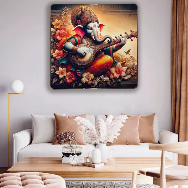 Ganesh_Ji_With_Sitar_Crystal_Embossed_Wall_Art_Painting_For_Home_Decor_Living_Room_Wall_Decoration