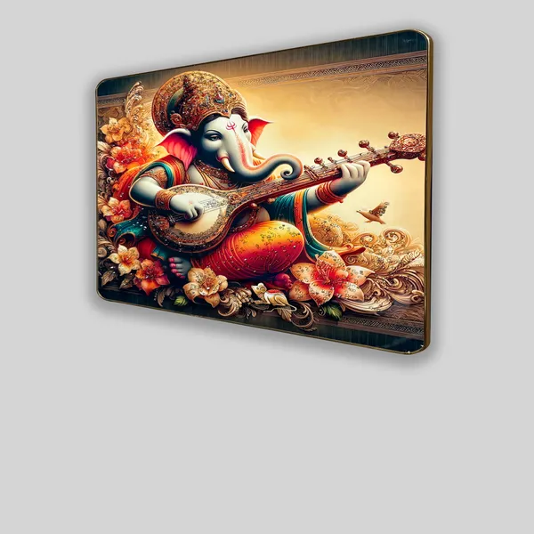 Ganesh_Ji_With_Sitar_Crystal_Embossed_Wall_Art_Painting_For_Home_Decor_Living_Room_Wall_Decoration