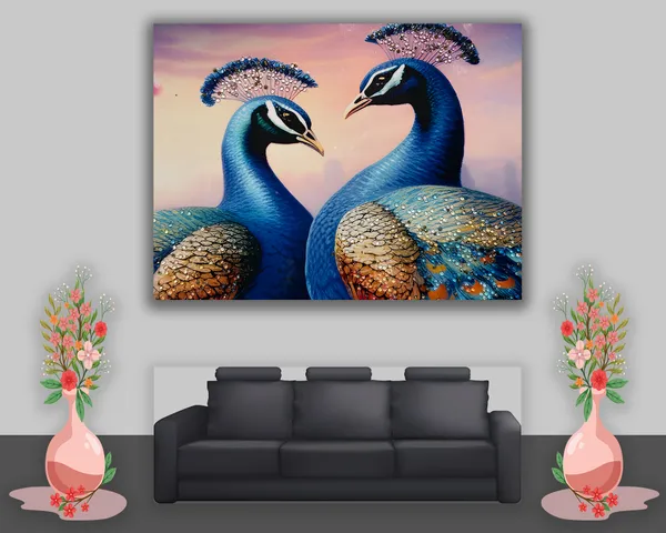 Peacock_Crystal_Embossed_Wall_Art_Painting_For_Home_Decor_Living_Room_Wall_Decoration