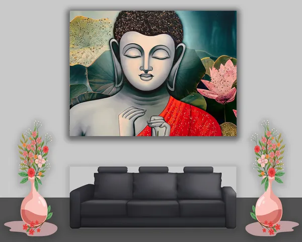 Lord_Buddha_With_Lotus_Crystal_Embossed_Wall_Art_Painting_For_Home_Decor_Living_Room_Wall_Decoration