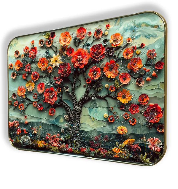 3D_Flower_Crystal_Embossed_Wall_Art_Painting_For_Home_Decor_Living_Room_Wall_Decoration