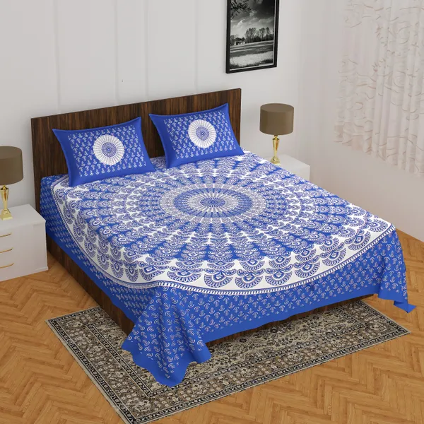 Rajasthani_Jaipuri_Traditional_Double_Bedsheet_with_2_Pillow_Cover_(Pink)